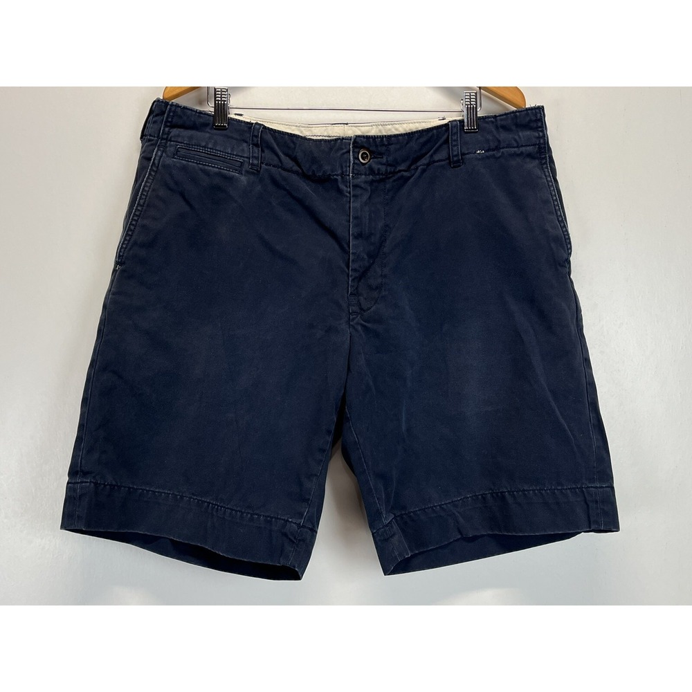 Mens Polo Ralph Lauren Heavy Chino Shorts Sz 38 *flaw* Navy